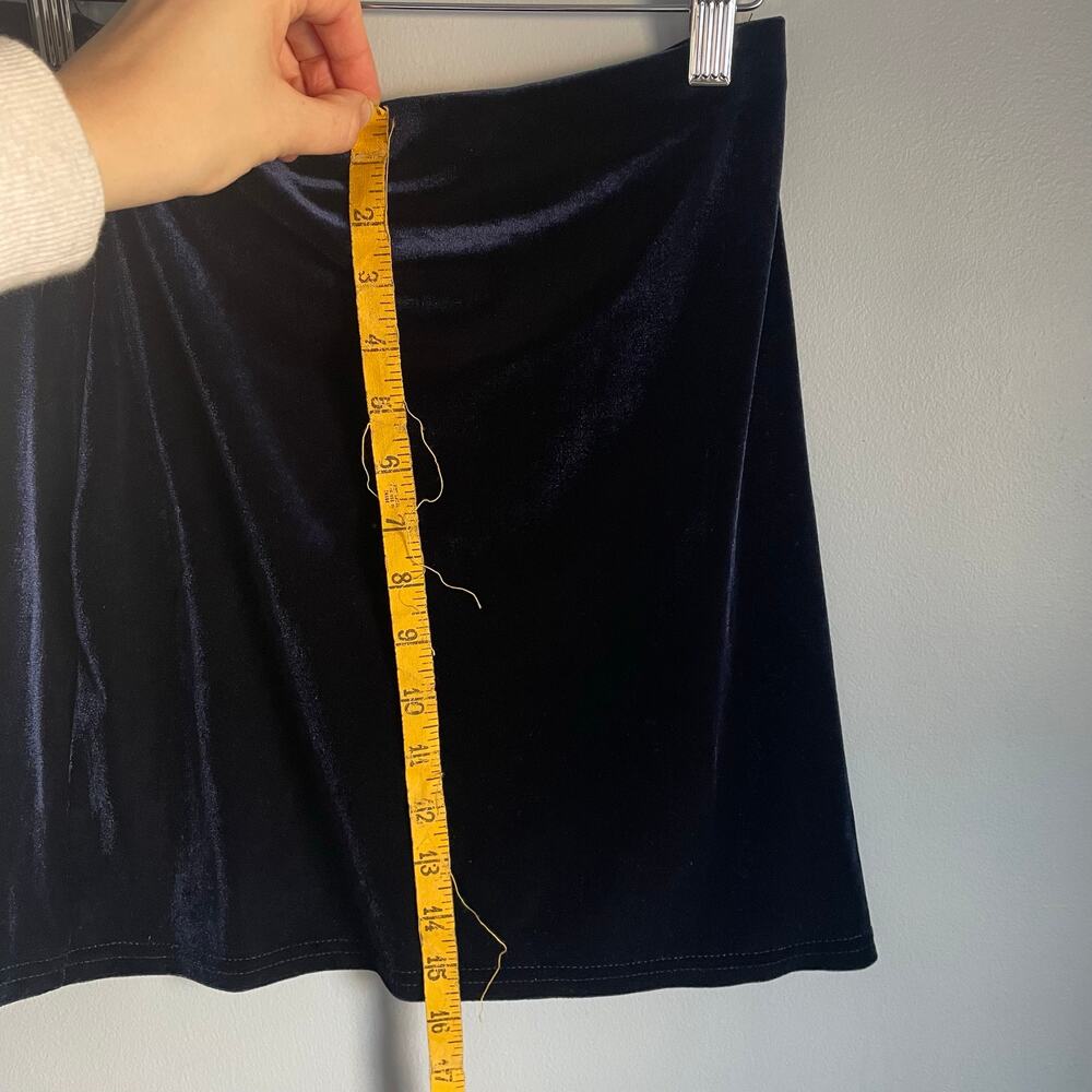 Velvet Y2K Mini Skirt Blue YM Clothing Witchy Sabrina Halloween XS - Picture 5 of 5